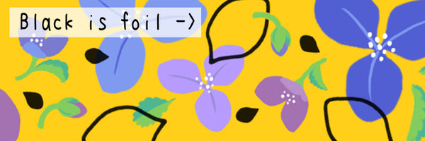 Spiderwort Gold Foil Washi Tape