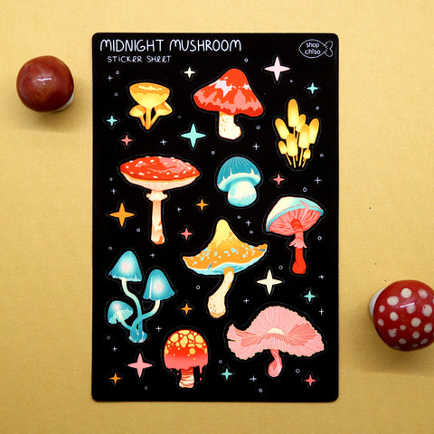 Midnight Mushroom Sticker Sheet